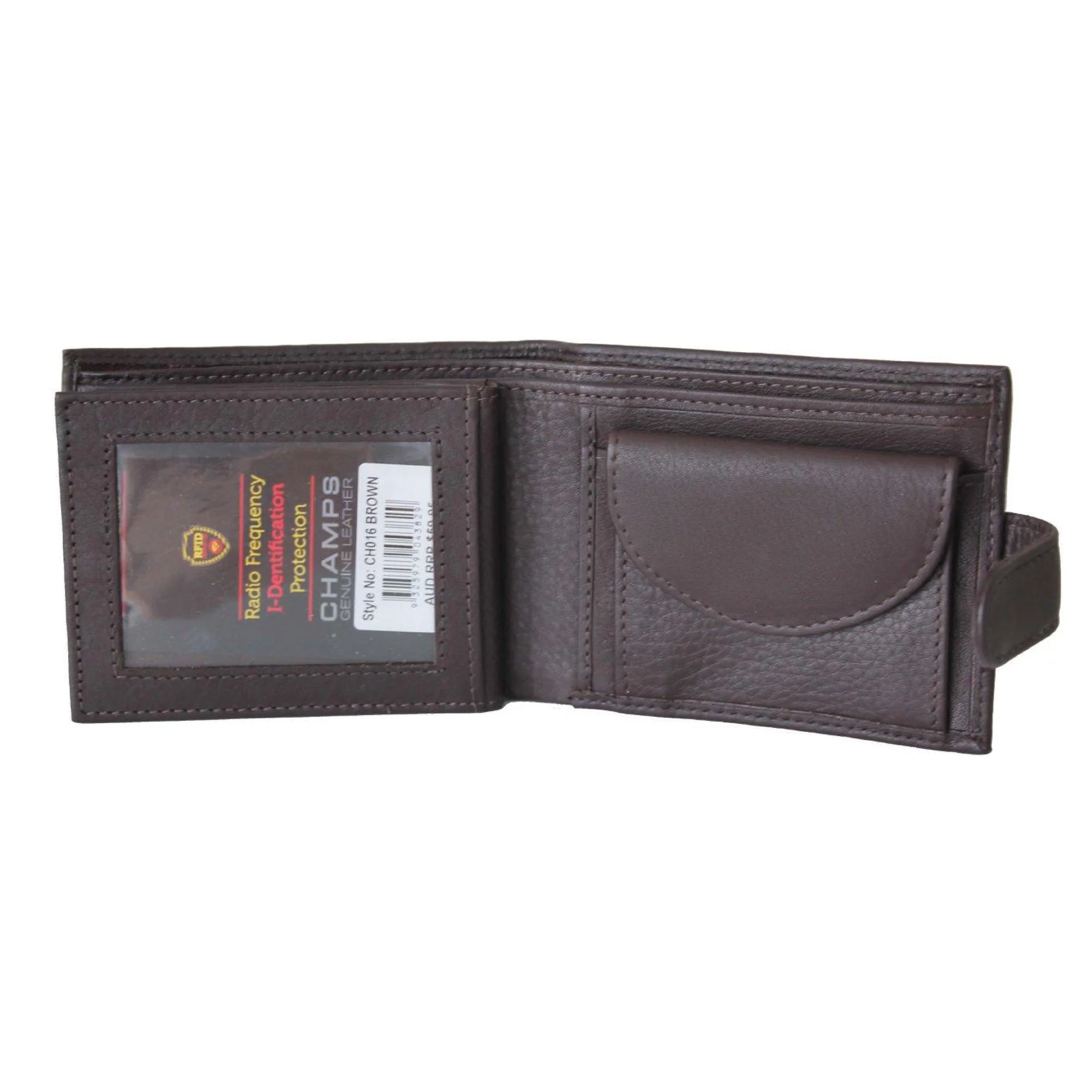 Tosca Men's Full grain RFID protected Wallet CH016-Brown - Image 6