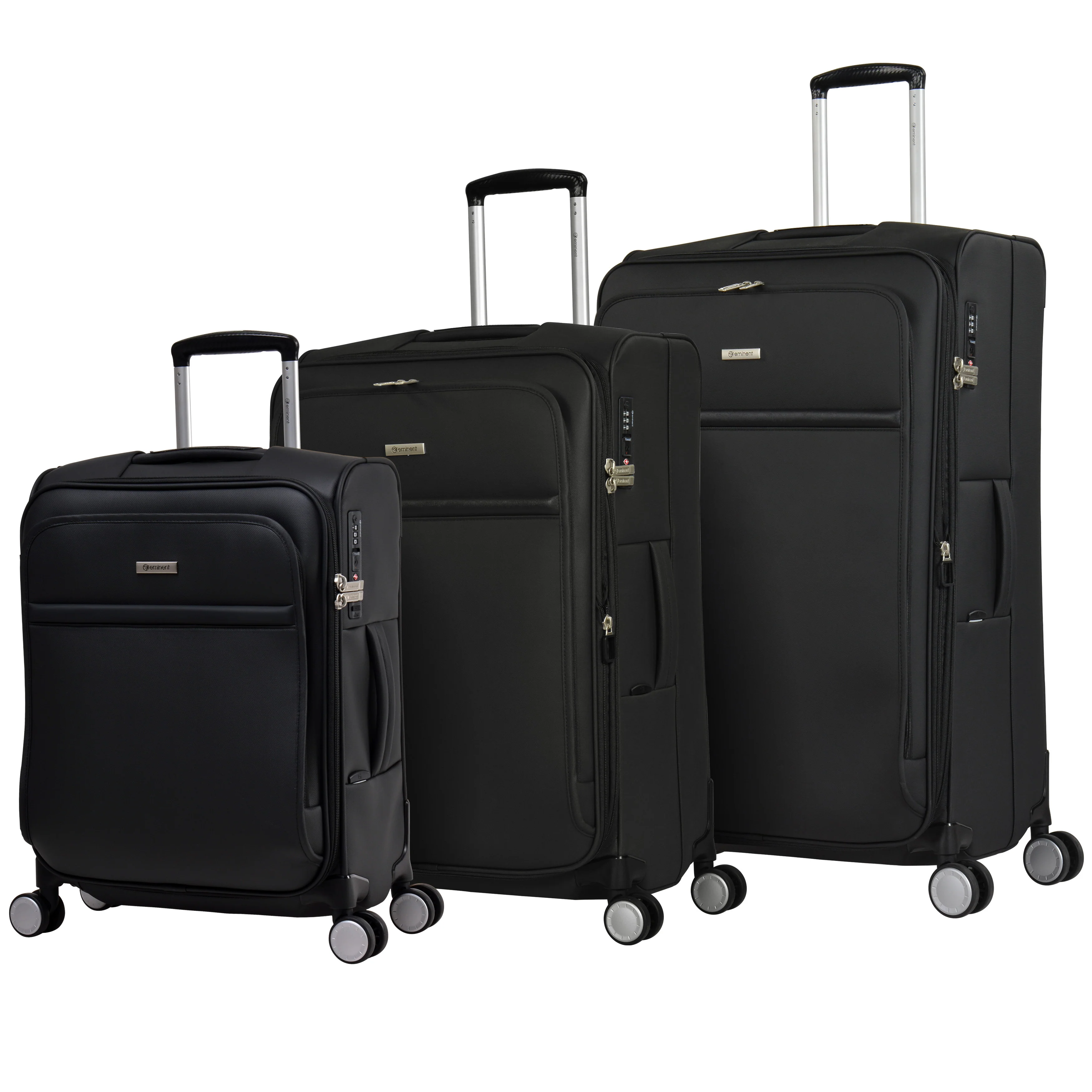 Eminent Softside - 55cm Carry On -Luxury Trolley Luggage S1880C Black - Image 8