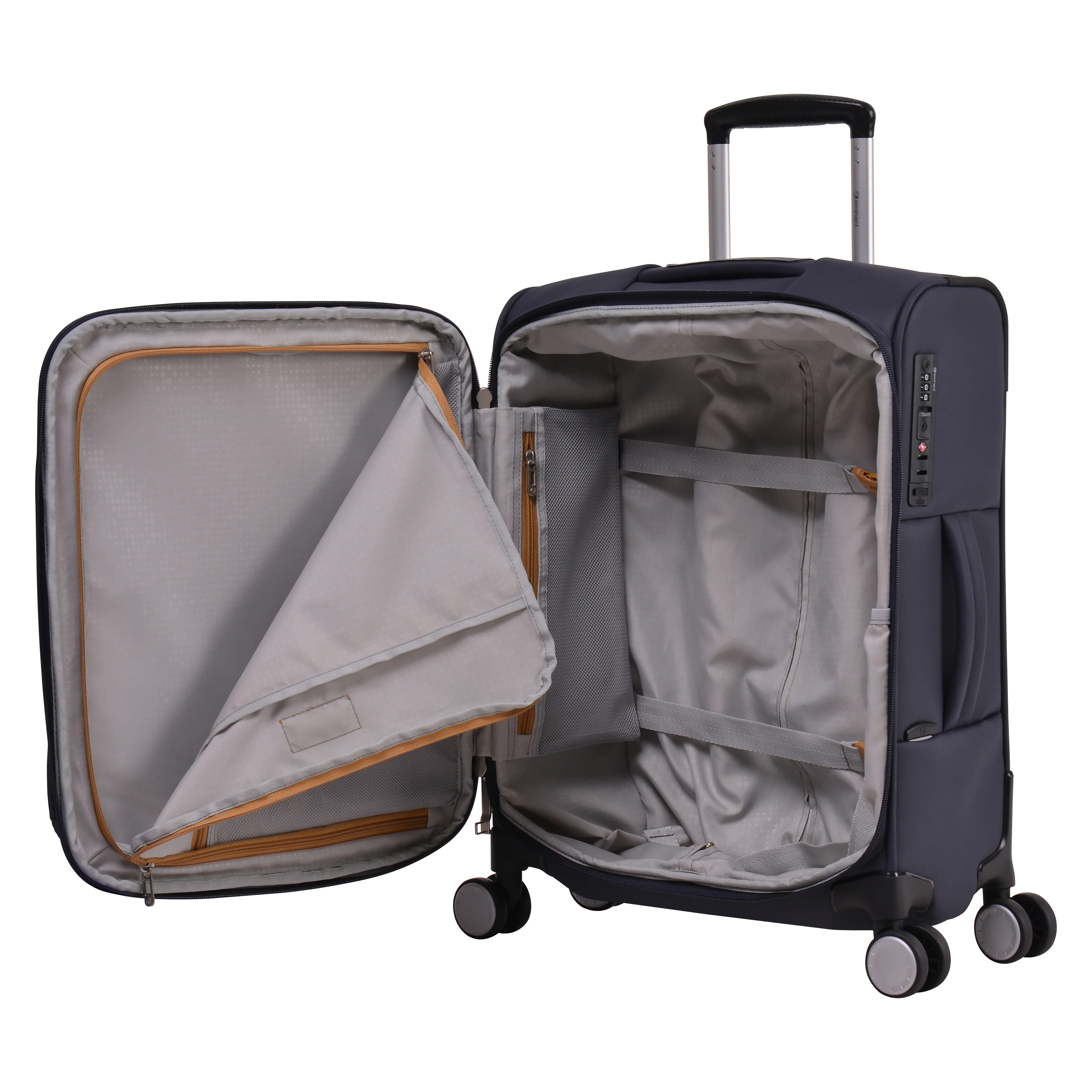 Eminent Softside - 55cm Carry On - Navy Luxury Small Trolley Luggage S1880C-Navy - Image 6