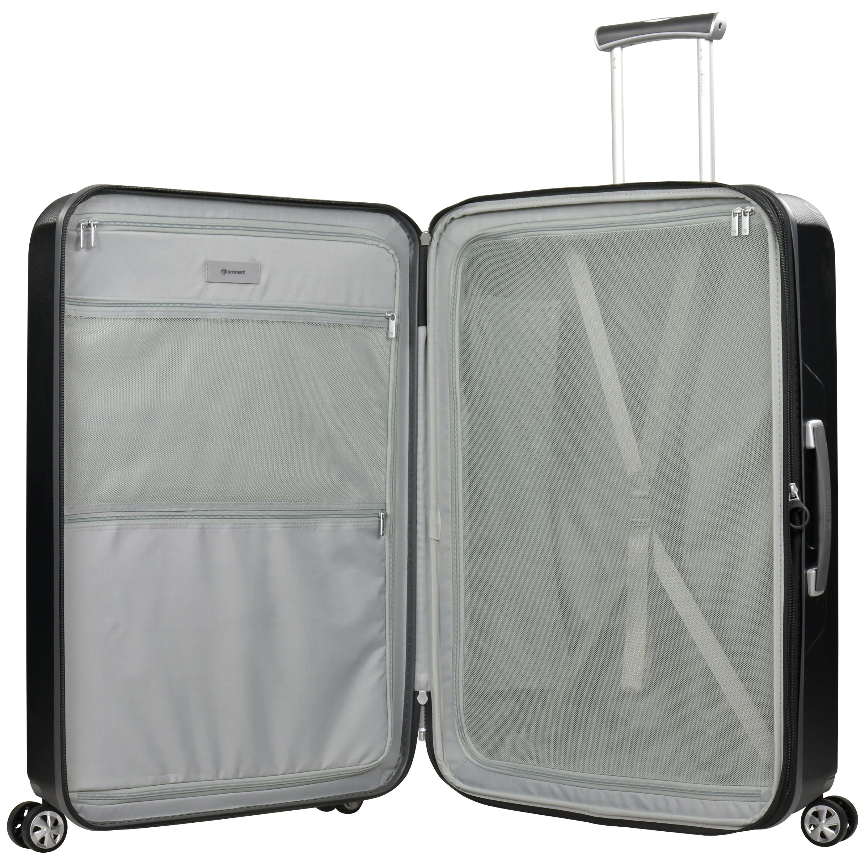 Eminent KC-28 Range 65cm Checked size Makrolon Polycarbonate luxury trolley case KC28B Black - Image 4