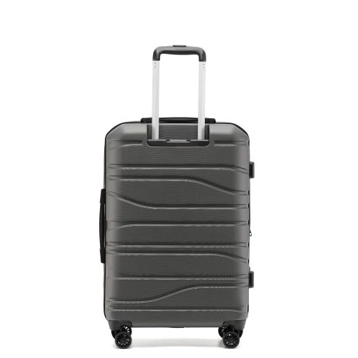 New Zealand Luggage Co - Checked 67cm Franz Josef Medium Trolley Case SS604B-Charcoal - Image 3