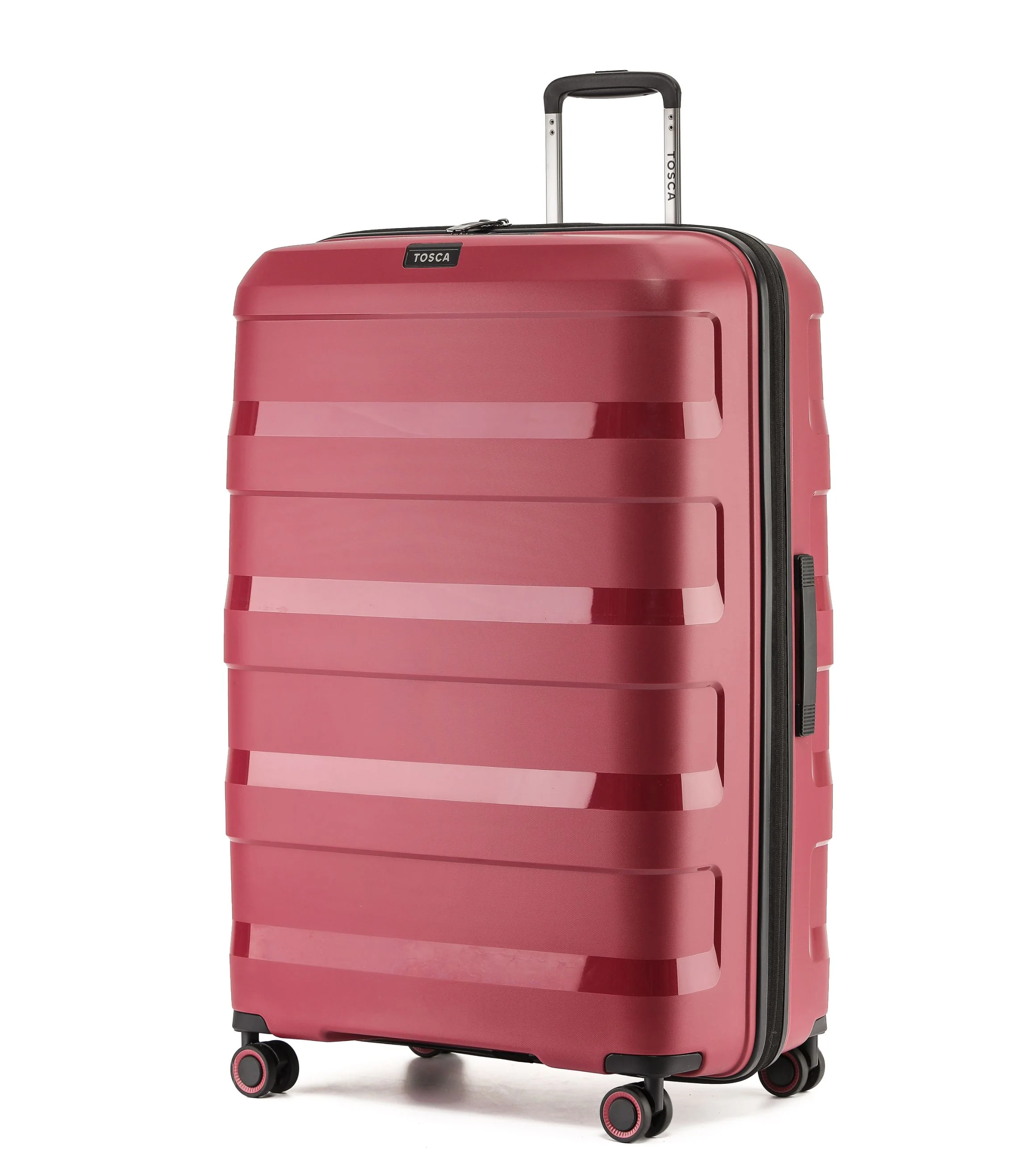 Tosca Comet Collection 78cm polypropylene hard side 4-wheel trolley case TCA200A-Rumba Red - Image 2