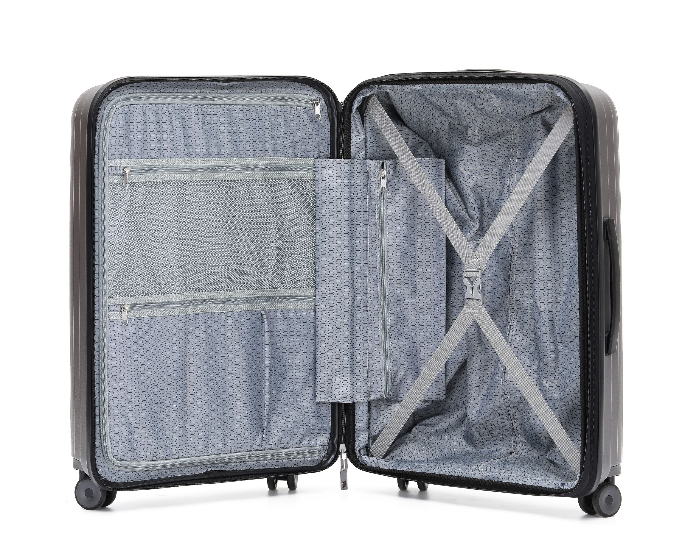 Tosca 55cm Tosca Eclipse polypropylene carry-on trolley luggage TCA300C Charcoal - Image 4