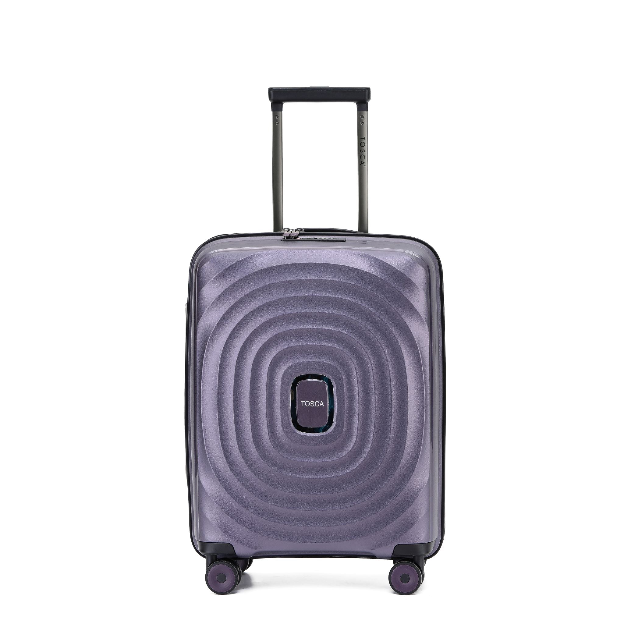 Tosca 55cm Tosca Eclipse Polypropylene carry-on trolley luggage TCA300C Purple