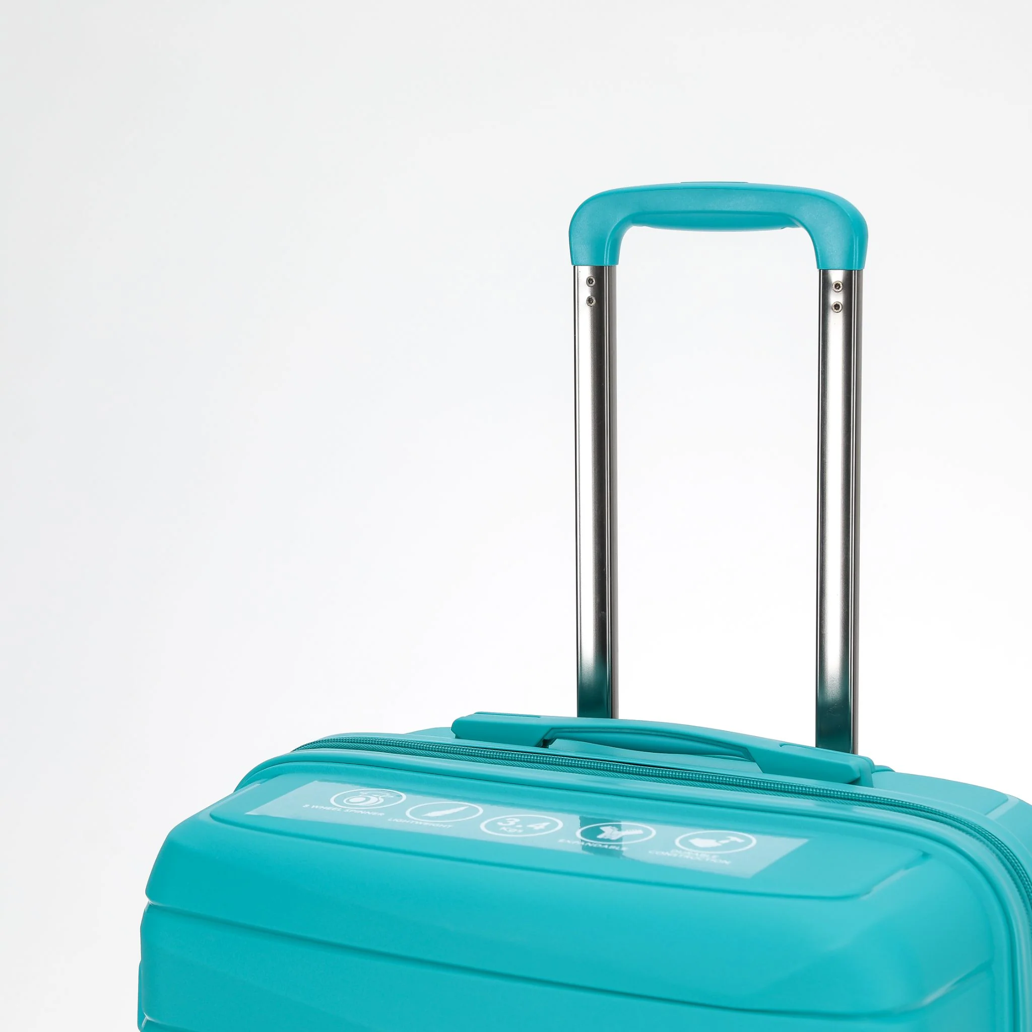 The New Zealand Luggage Co Pilot Collection Polypropylene 55cm Carry-On Trolley NZ005C-Teal - Image 7