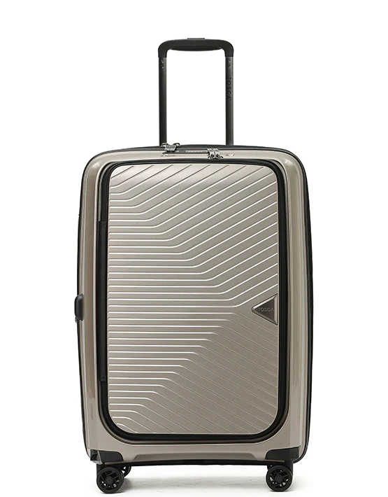 Tosca 66cm Space-X Collection Polypropylene Top-Lid opening Checked luxury trolley luggage TCA100B Champagne