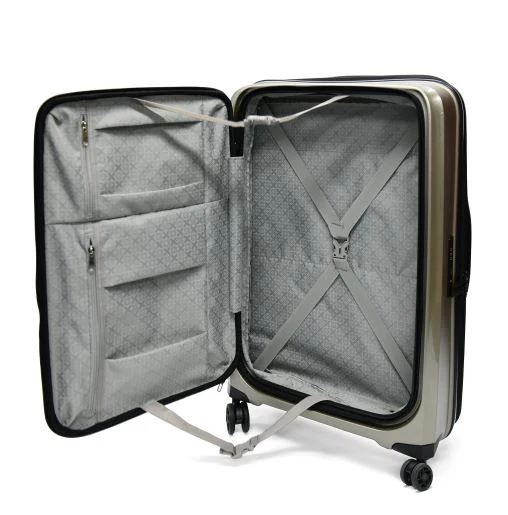 Tosca 76cm Space-X Collection Polypropylene Top-Lid Opening luxury trolley luggage TCA100A Champagne - Image 8