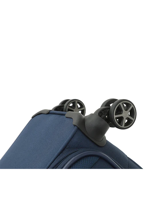 Tosca 81cm Navy Vega Collection Luxury softside checked trolley luggage TCA720A - Image 4