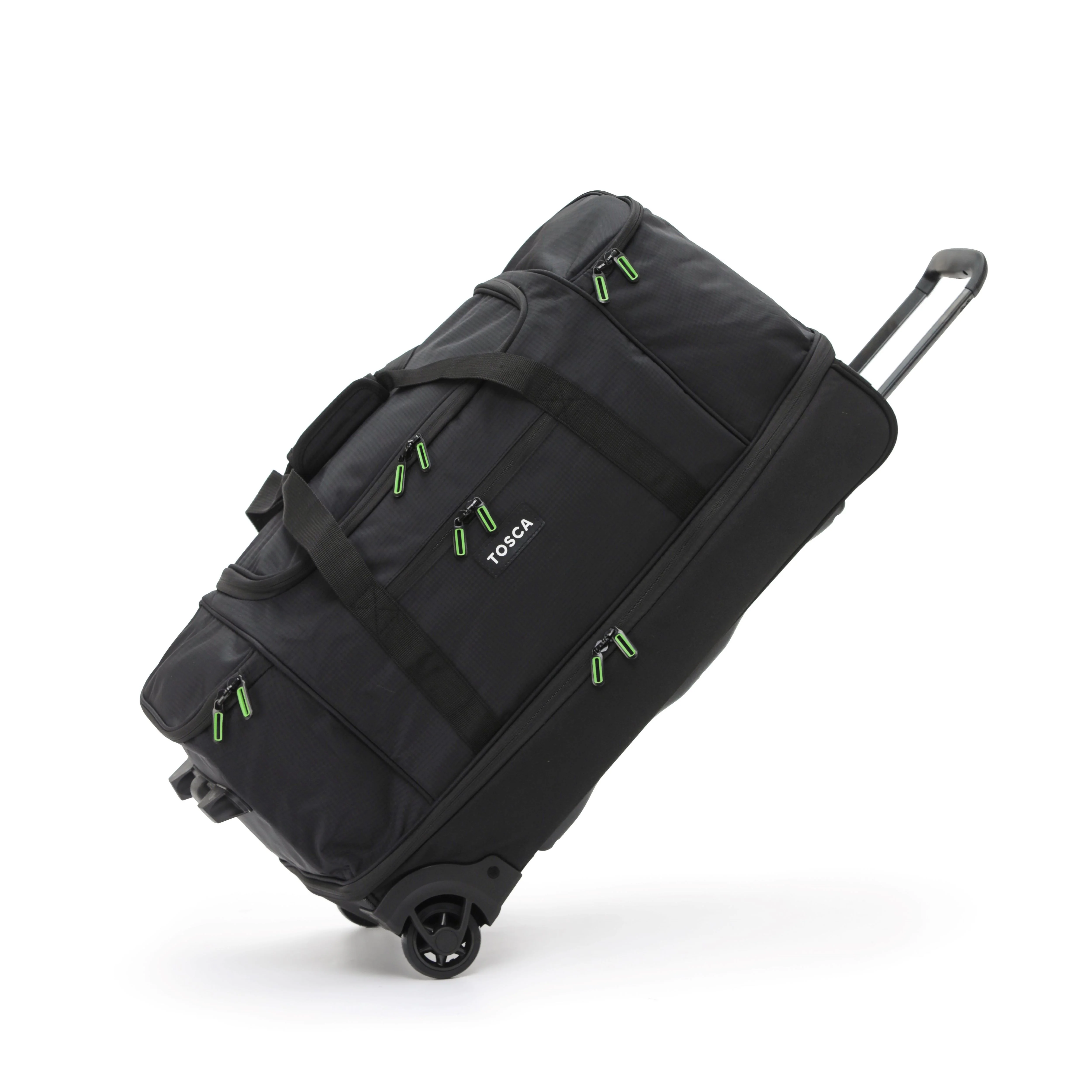 Tosca 85cm Split Compartment Sports/Travel Wheel Bag TCA798TWJ - Black - Lime Trim - Image 3