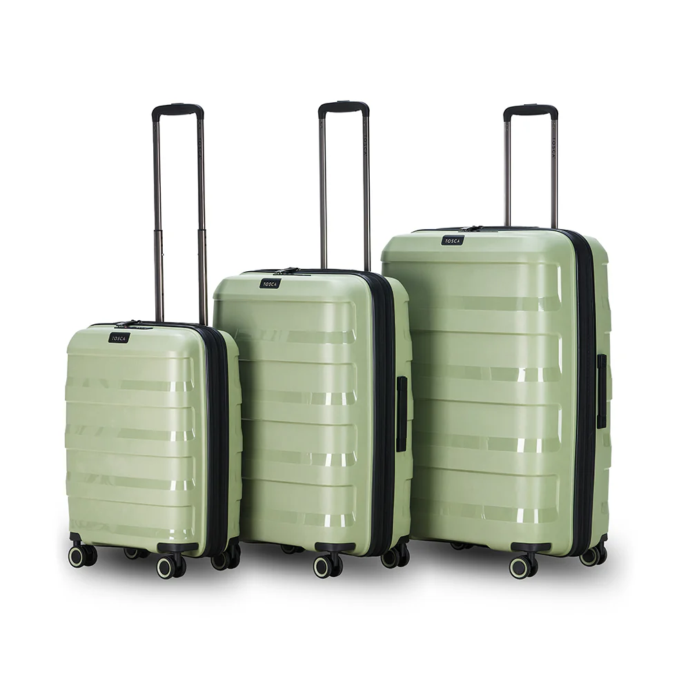 Tosca Comet Collection 55cm Polypropylene hard side carry-on TCA200C Sage Green - Image 5