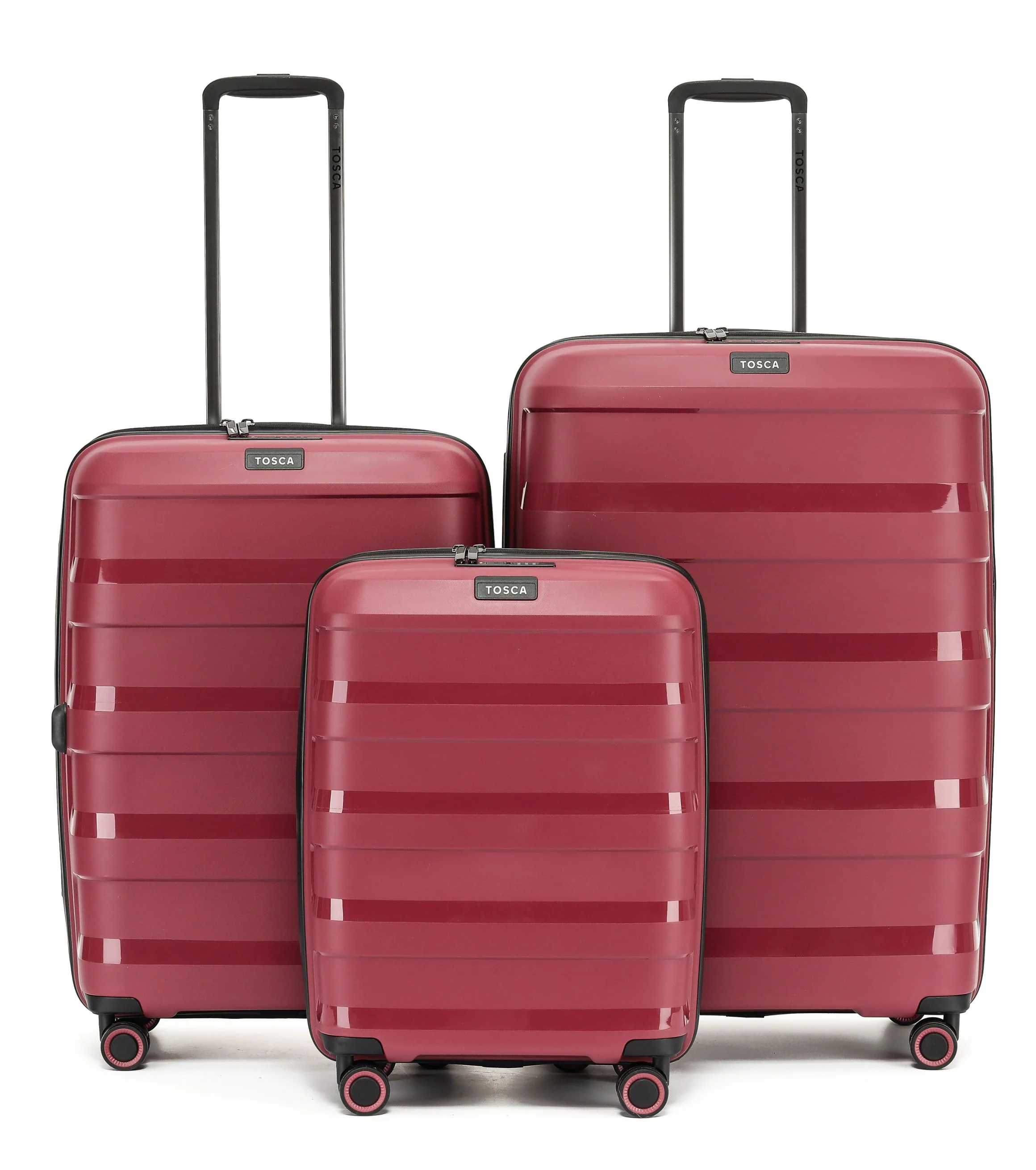 Tosca Comet Collection Polypropylene hard side 55cm carry on TCA200C Rumba Red - Image 4