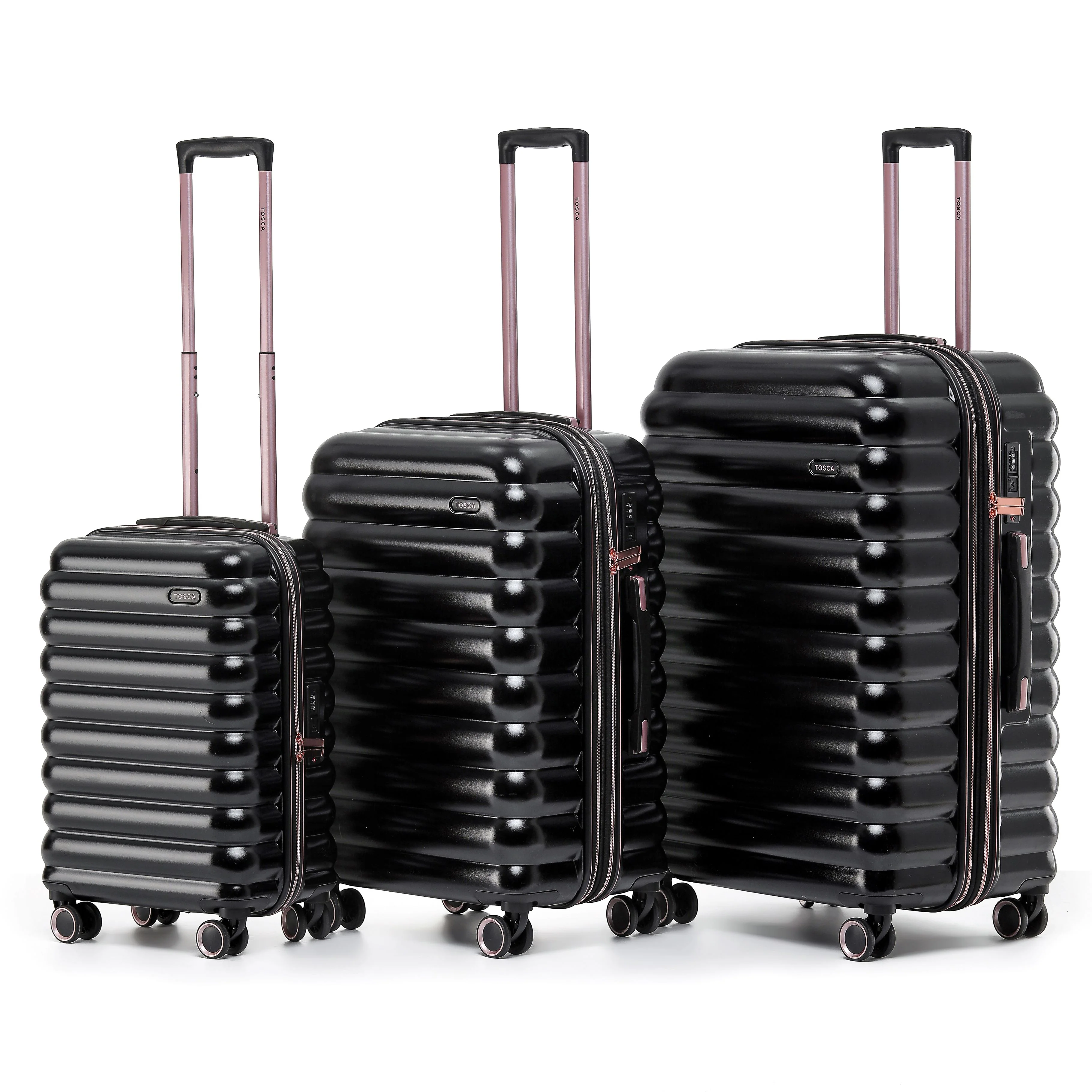 Tosca Como Collection 77cm Polycarbonate trolley case TCA255A-Black - Image 6