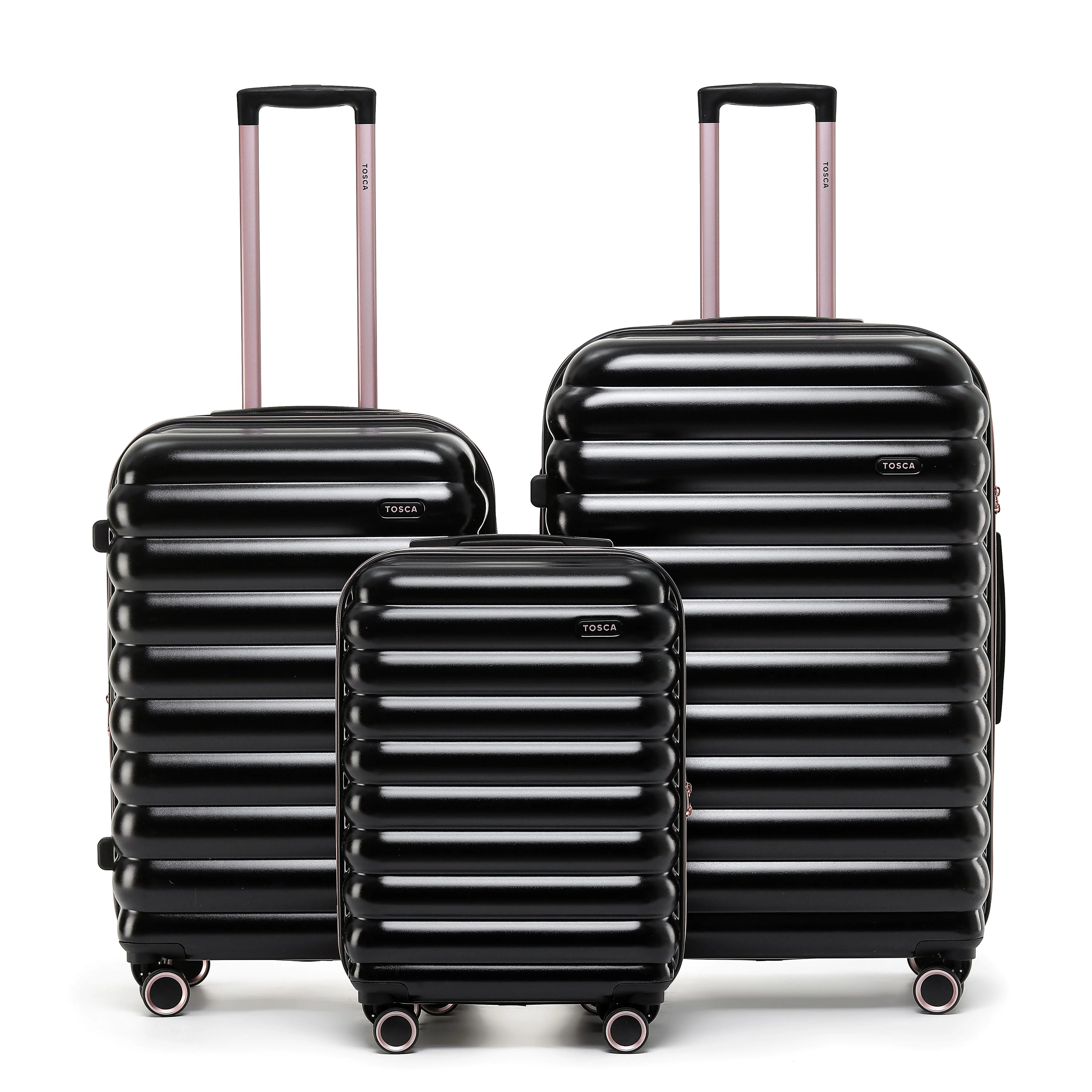 Tosca Como Collection 77cm Polycarbonate trolley case TCA255A-Black - Image 7
