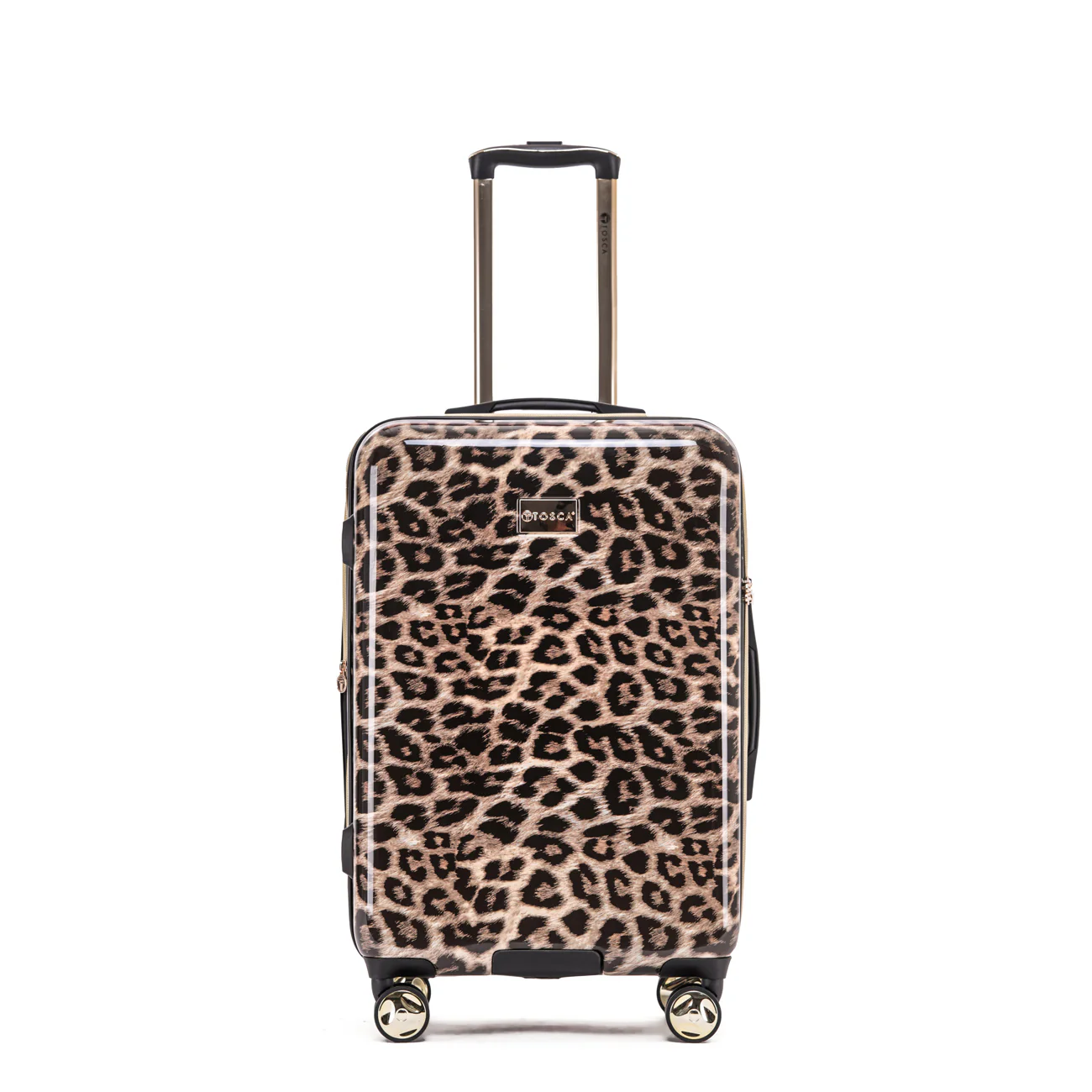Tosca Checked Hard Side Leopard Collection 67cm Polycarbonate Trolley Suitcase TCA111B