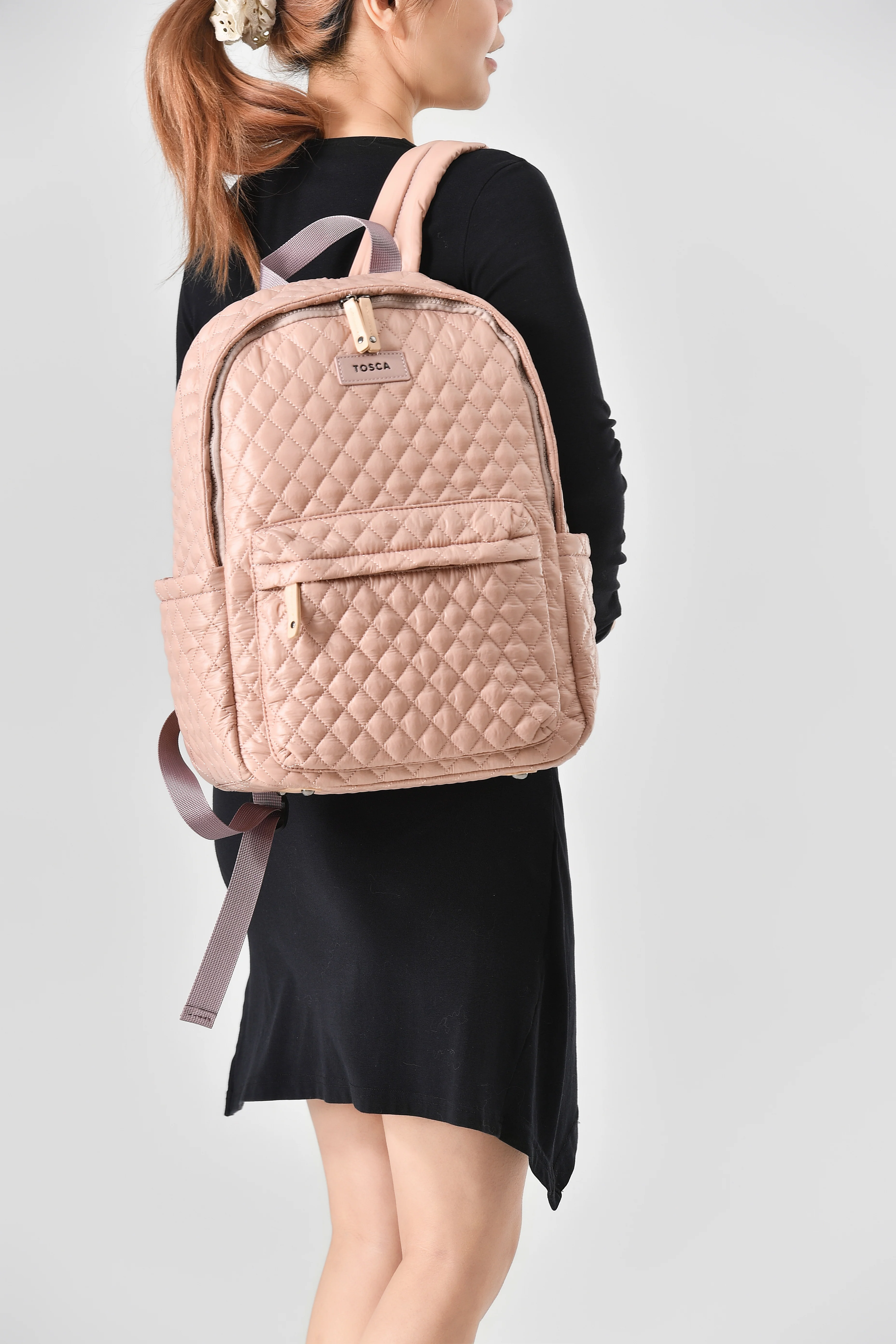 Tosca Metro Collection fashion quilted Backpack MET981-Mauve - Image 6