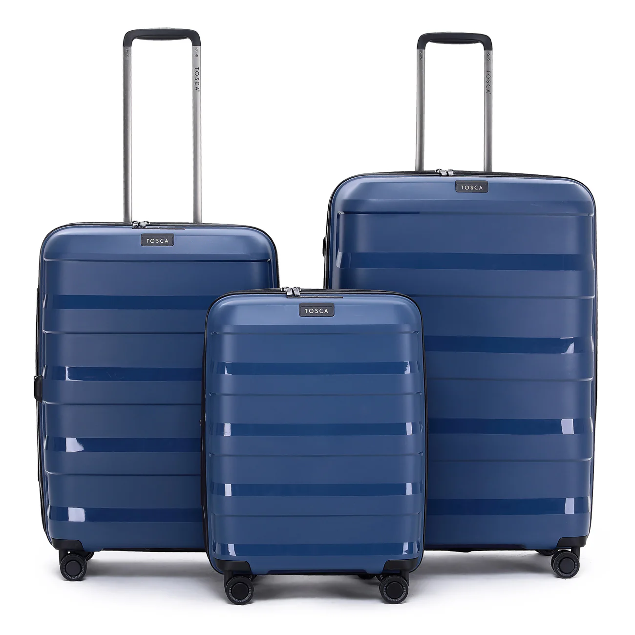 Tosca 55cm Storm Blue Comet Polypropylene Hard side carry-on Trolley Case TCA200C - Image 6