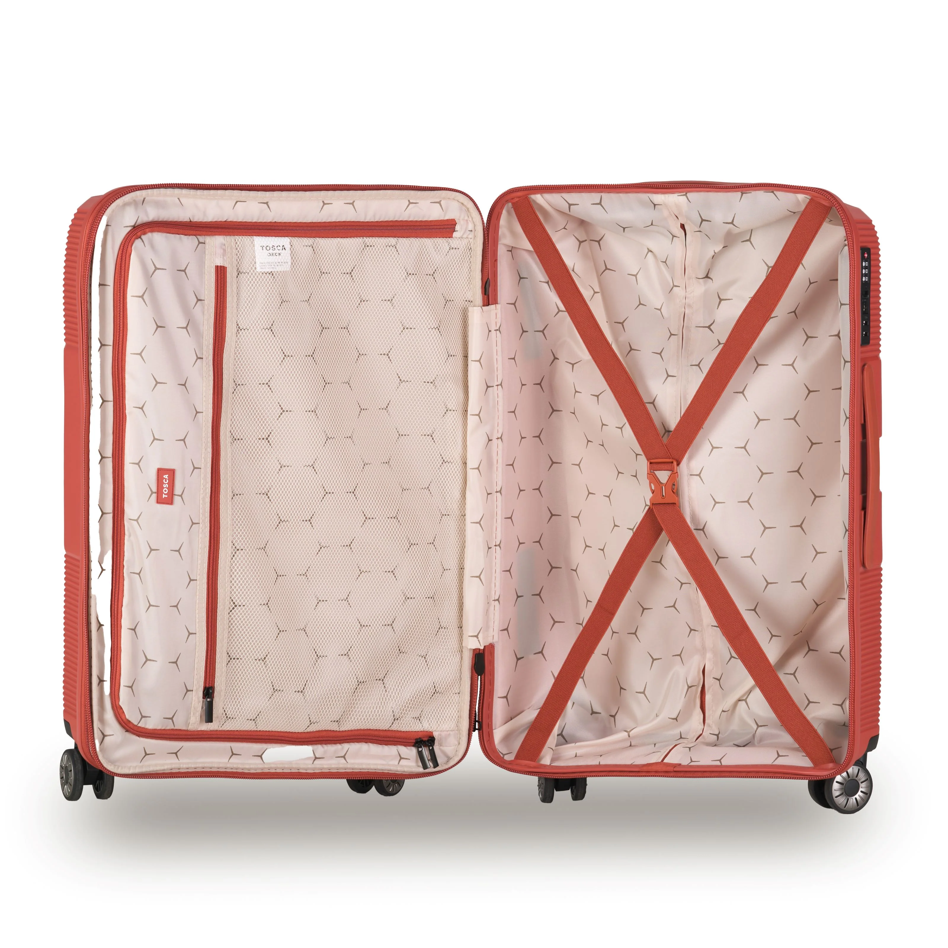 Tosca Orion Collection 55cm-H Carry-on Polypropylene hard side trolley case TCA827C-Rust - Image 3