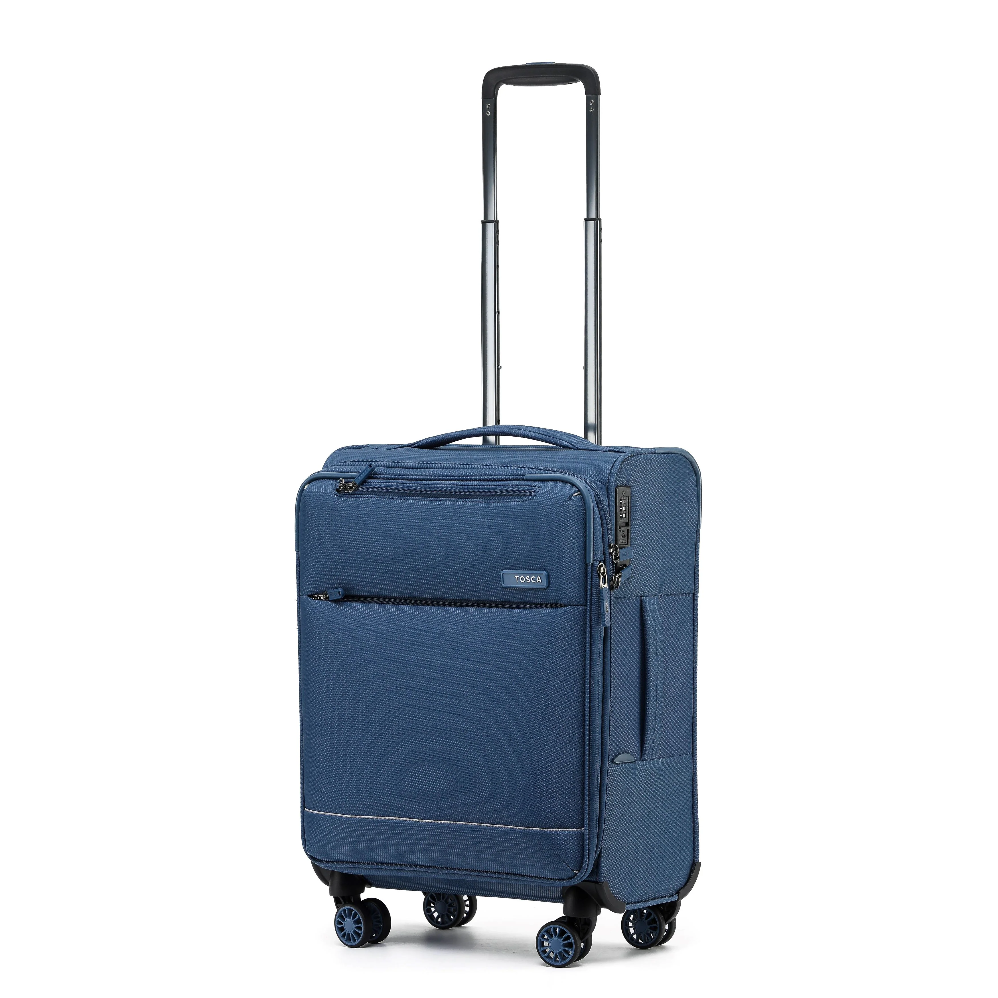 Tosca So-Lite 4.0 Collection 2-Pce Set 79/54cm soft side Trolley cases AIR5055-2 piece set Blue - Image 3