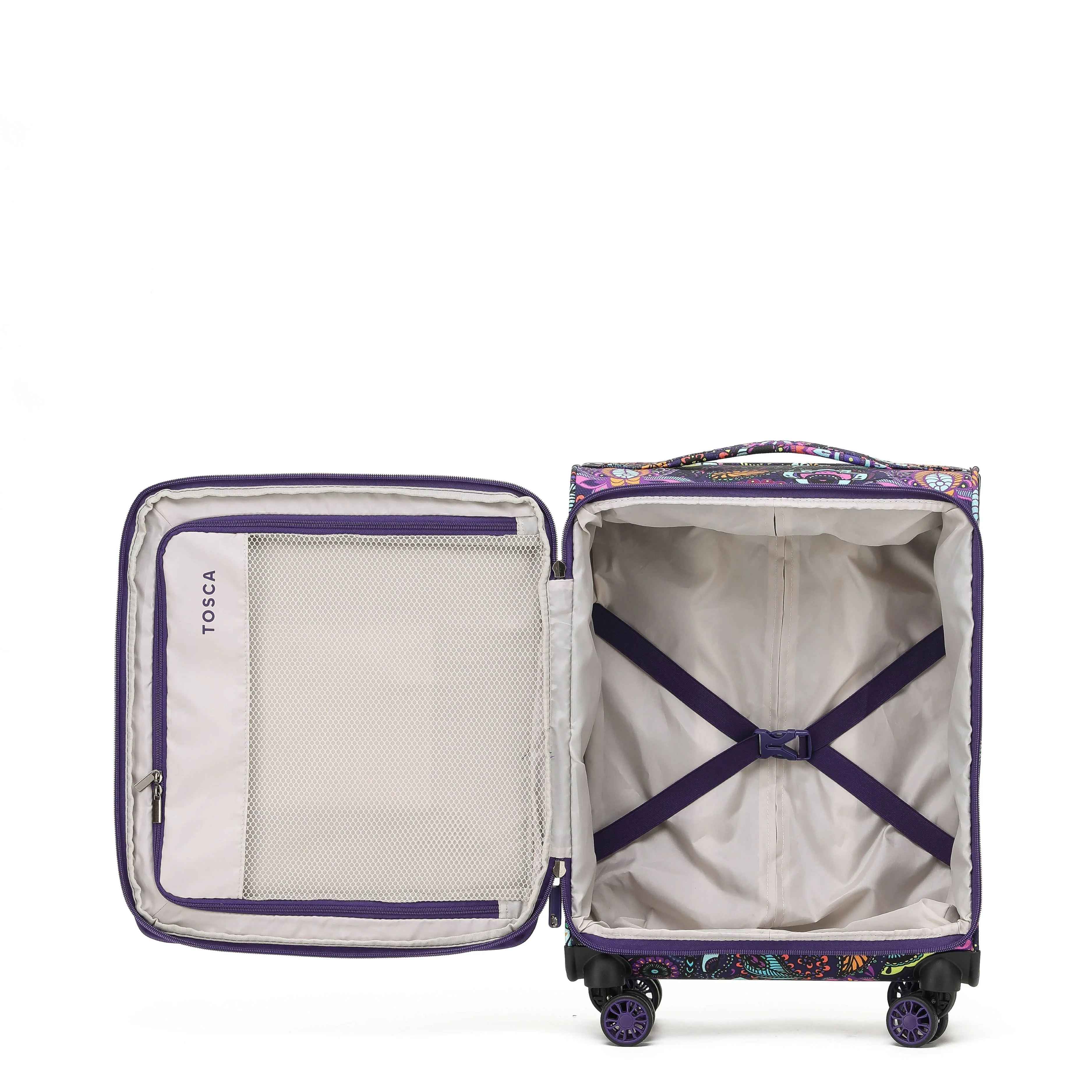 Tosca So-Lite 4.0 Collection 2-Pce Set 79/54cm soft side Trolley cases AIR5055-2 piece set Paisley - Image 3