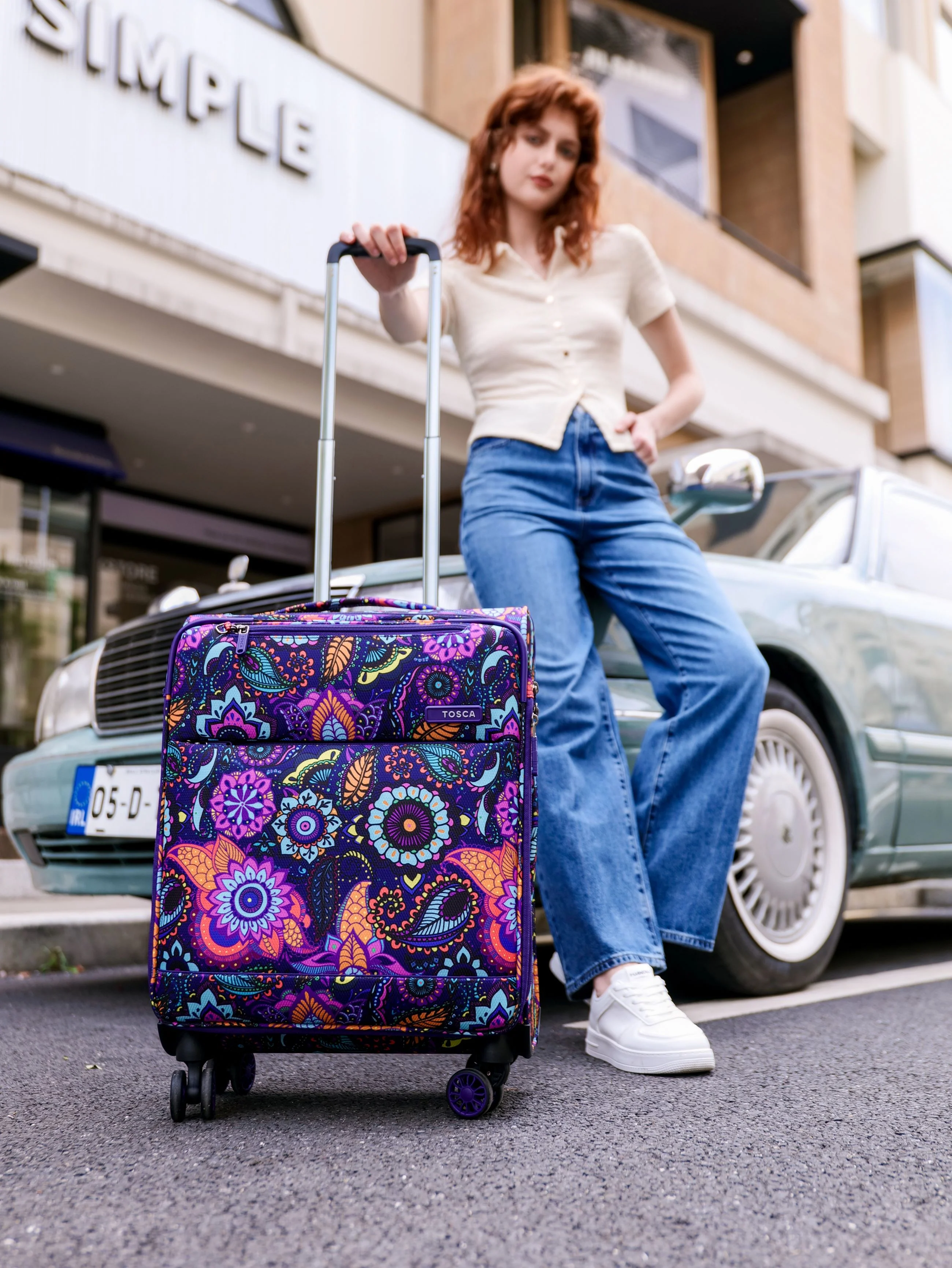 Tosca So-Lite 4.0 Collection 2-Pce Set 79/54cm soft side Trolley cases AIR5055-2 piece set Paisley - Image 8