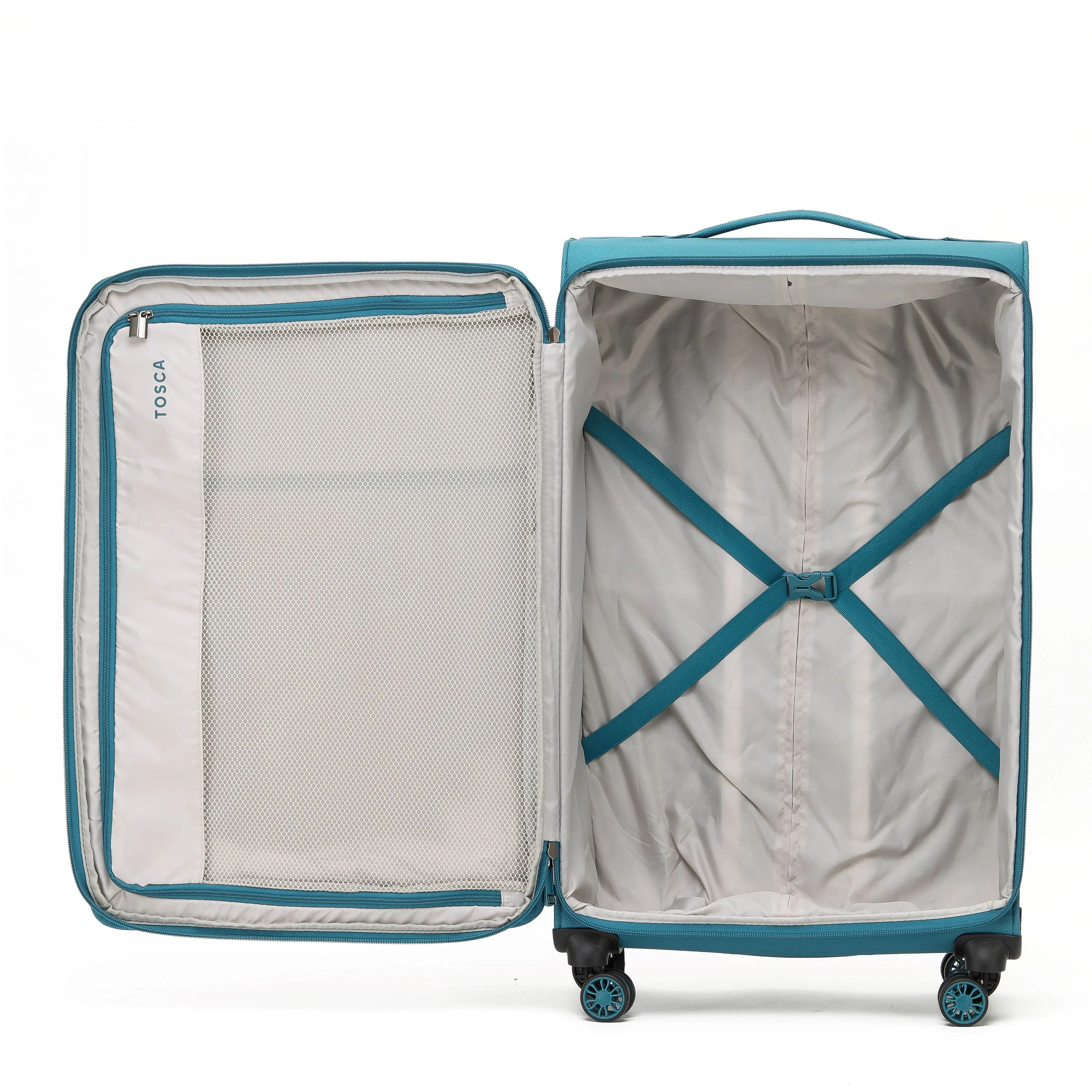 Tosca So-Lite 4.0 Collection 2-Pce Set 79/54cm soft side Trolley cases AIR5055-2 piece set Teal - Image 3