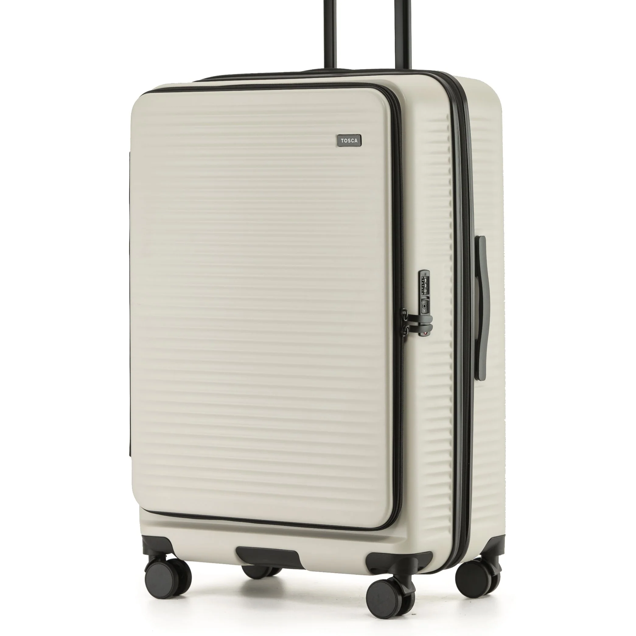 Tosca Zen Collection Top Lid Zipper Opening 77cm-H Polycarbonate Trolley case TCA225A-Stone - Image 2