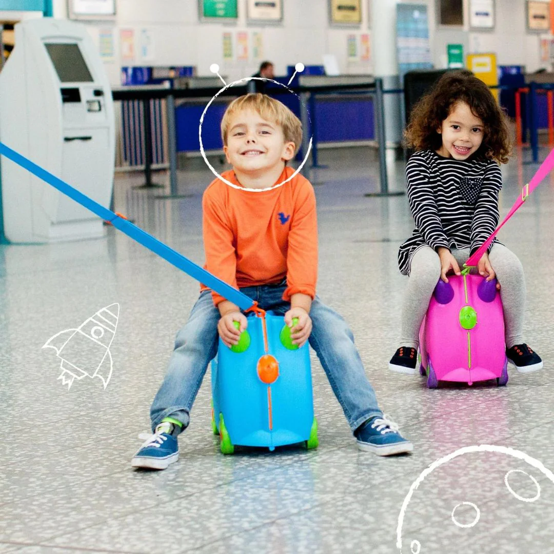 TRUNKI Kids ride-on hard side carry on suitcase T0054-GB01 Terrance Blue - Image 6
