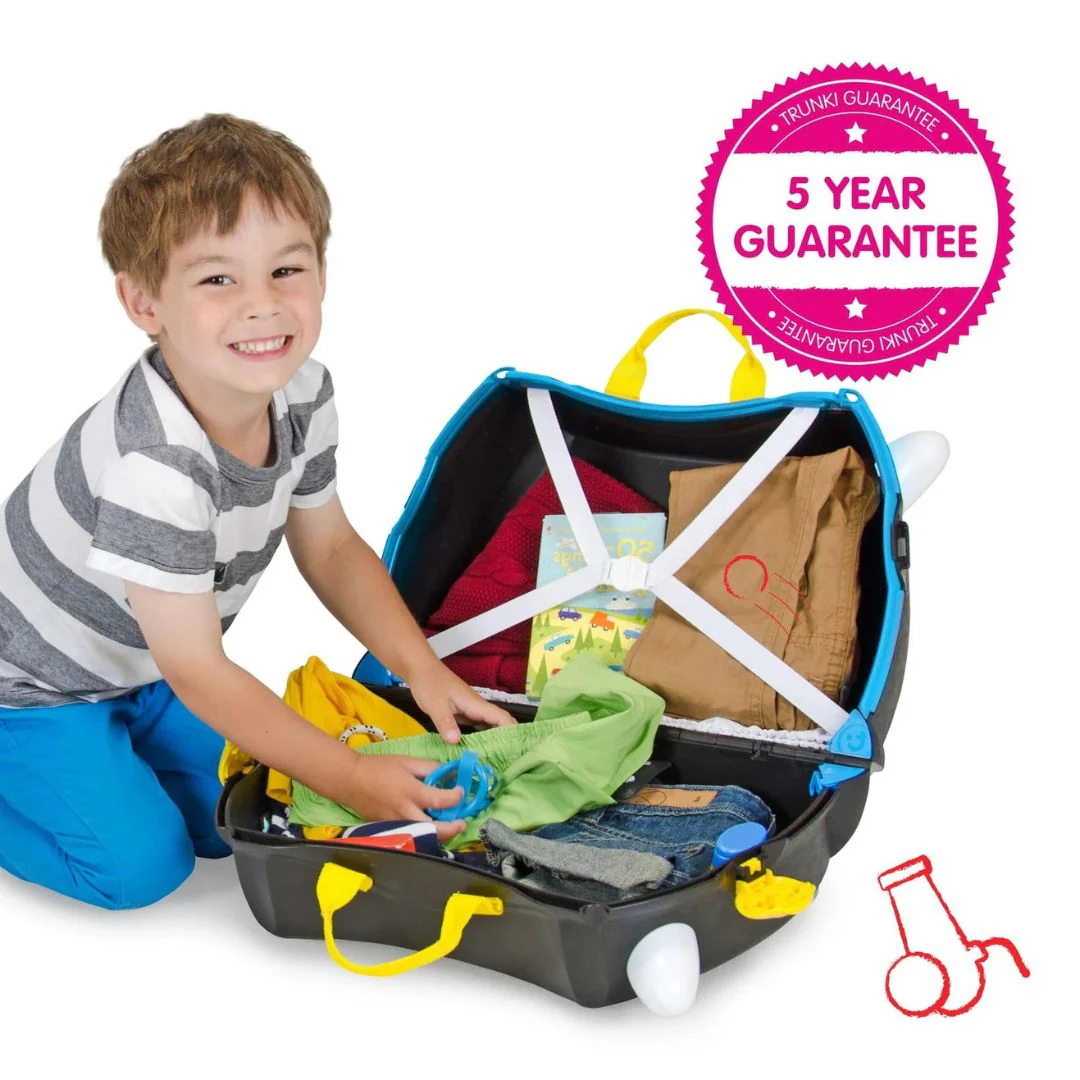 TRUNKI Kids ride-on hard side carry on suitcase T0312-GB01 Pedro Pirate Ship - Image 4