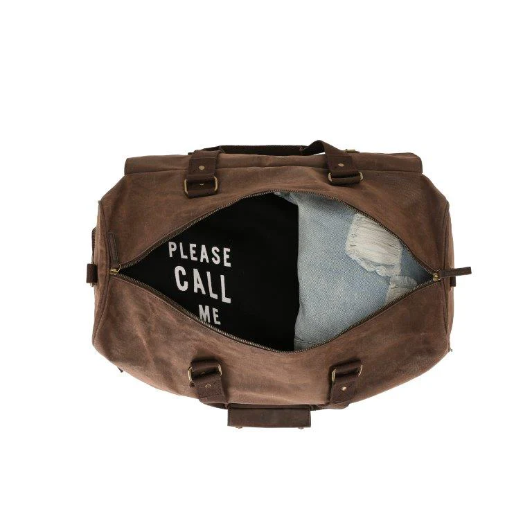 Tosca 65cm Waxed canvas collection Large Duffle-weekender travel bag WC011 - Image 3